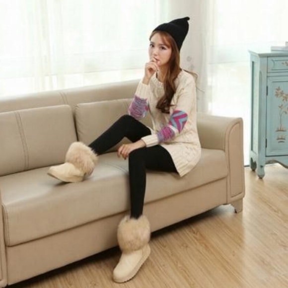 Super Soft Fleece Leggings in black